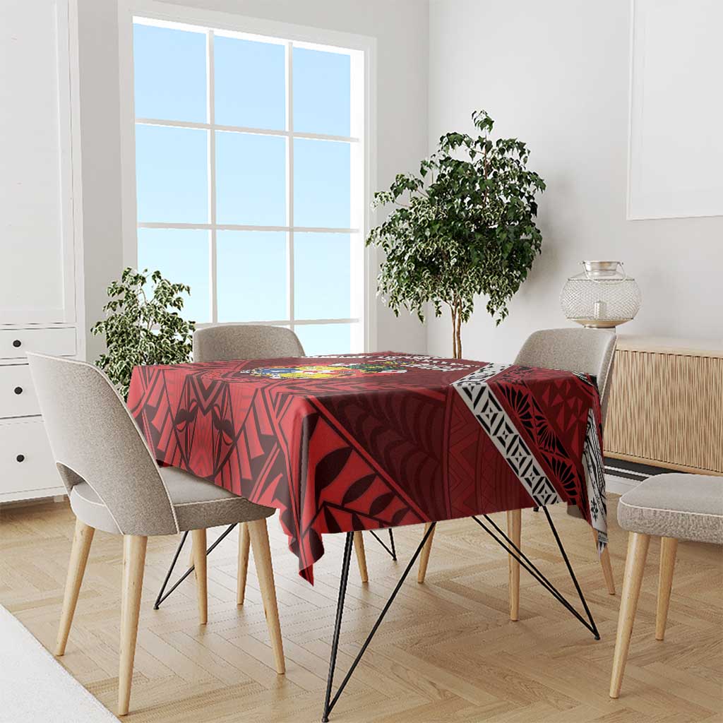Tonga Emancipation Day Tablecloth Tongan Kupesi Pattern