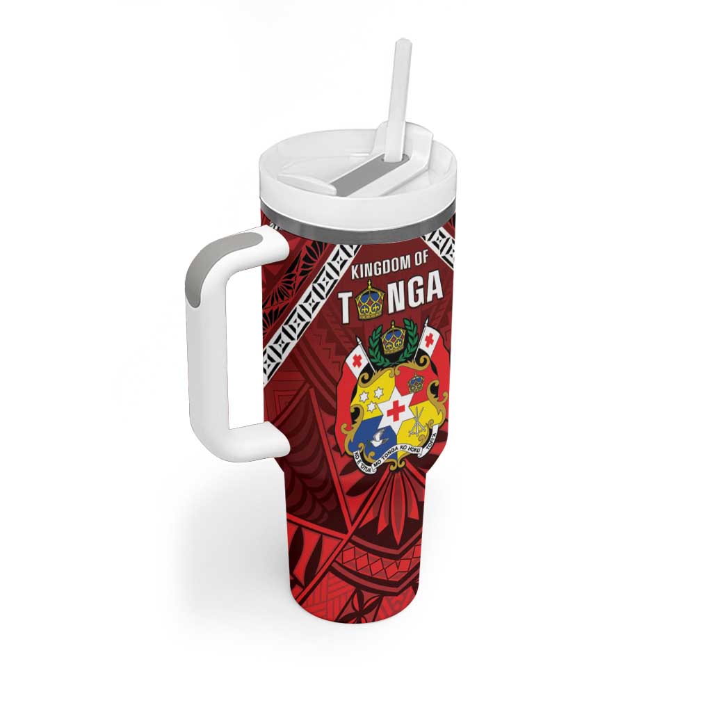 Tonga Emancipation Day Tumbler With Handle Tongan Kupesi Pattern
