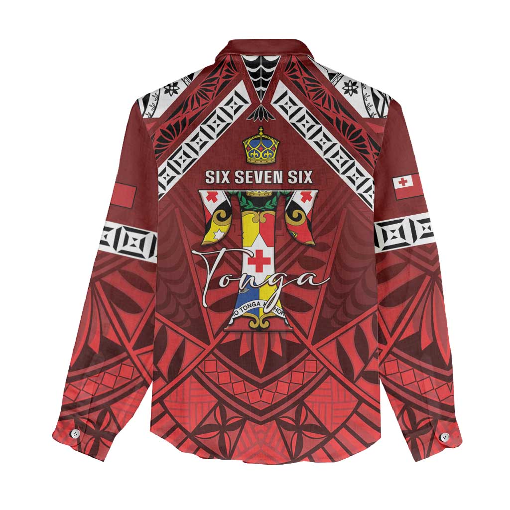 Tonga Emancipation Day Women Casual Shirt Tongan Kupesi Pattern