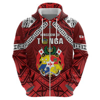 Tonga Emancipation Day Zip Hoodie Tongan Kupesi Pattern LT05 - Polynesian Pride