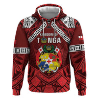 Tonga Emancipation Day Zip Hoodie Tongan Kupesi Pattern LT05 Pullover Hoodie Red - Polynesian Pride