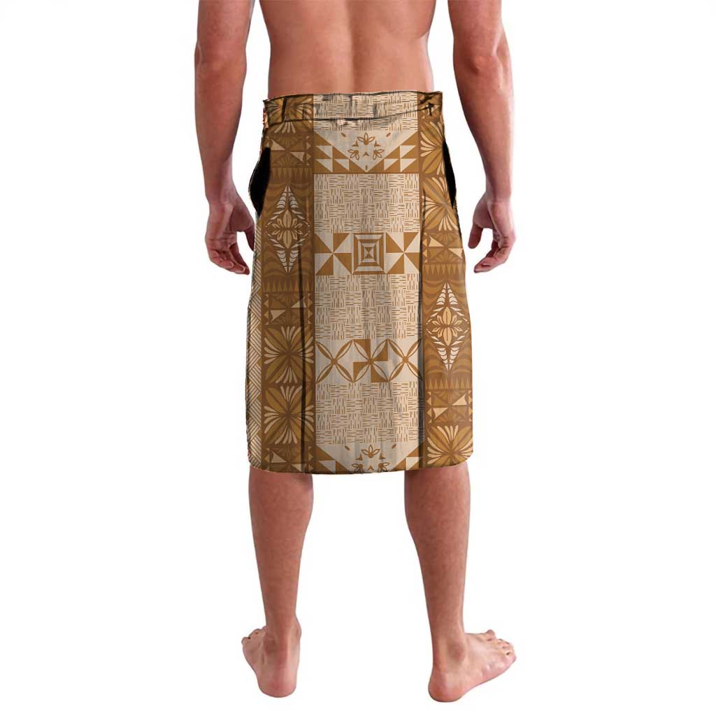 Tonga Kupesi Ngatu Lavalava Vintage Brown Plumeria
