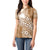 Tonga Kupesi Ngatu Women Polo Shirt Vintage Brown Plumeria