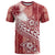 Tonga Kupesi Ngatu T Shirt Vintage Red Plumeria