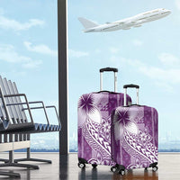 Tonga Kupesi Ngatu Luggage Cover Vintage Purple Plumeria LT05 - Polynesian Pride