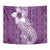 Tonga Kupesi Ngatu Tapestry Vintage Purple Plumeria