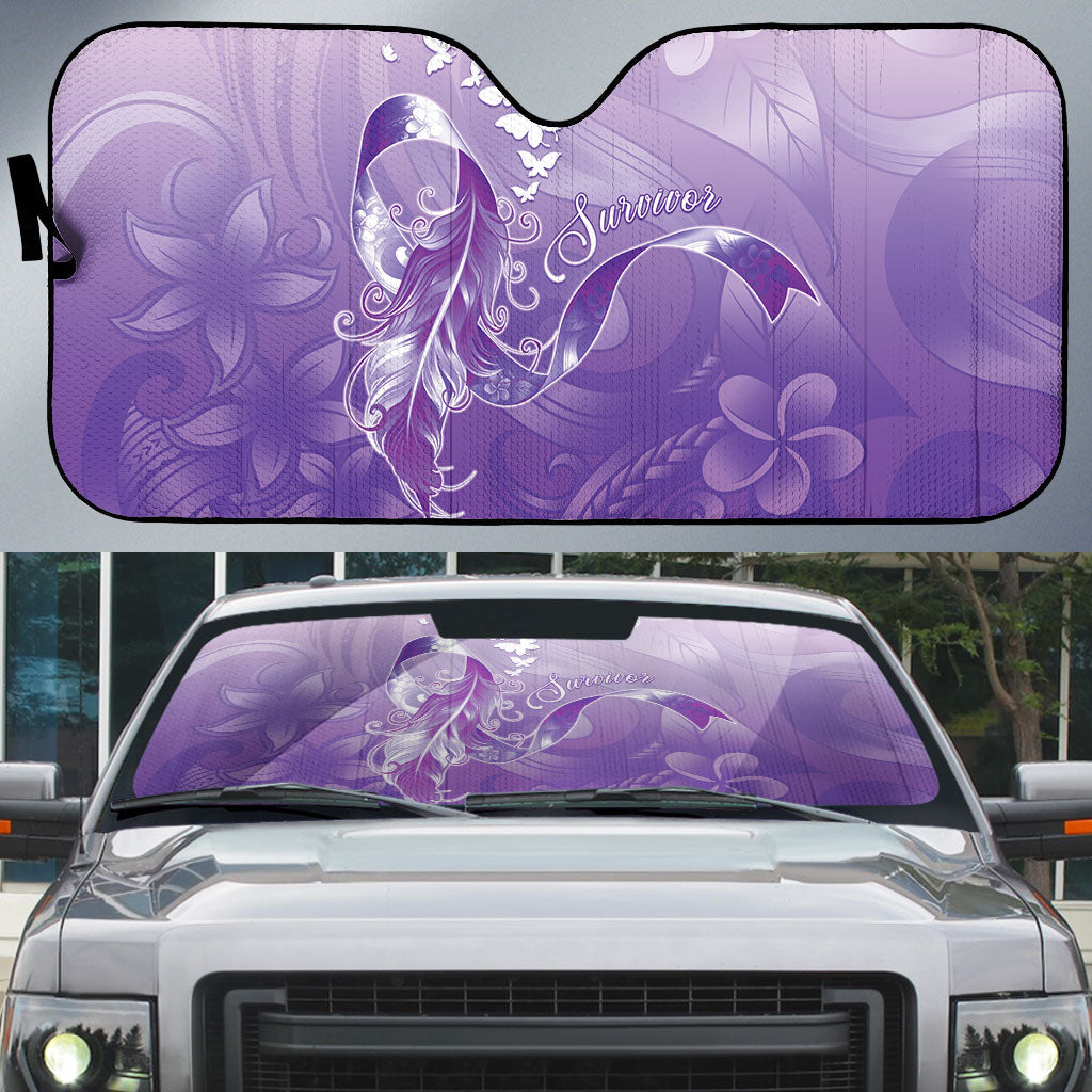 Lupus Awareness Month Auto Sun Shade Polynesian Style