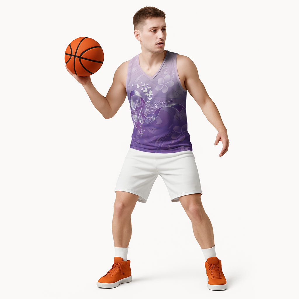 Lupus Awareness Month Basketball Jersey Polynesian Style