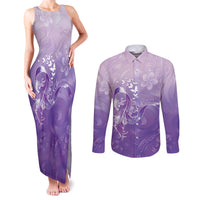 Lupus Awareness Month Couples Matching Tank Maxi Dress and Long Sleeve Button Shirt Polynesian Style