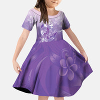 Lupus Awareness Month Family Matching Long Sleeve Bodycon Dress and Hawaiian Shirt Polynesian Style LT05 Daughter's Dress Lilac - Polynesian Pride