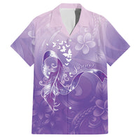 Lupus Awareness Month Family Matching Off Shoulder Maxi Dress and Hawaiian Shirt Polynesian Style LT05 Dad's Shirt - Short Sleeve Lilac - Polynesian Pride