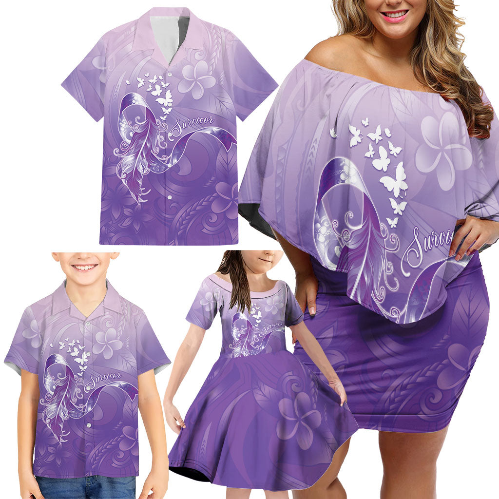 Lupus Awareness Month Family Matching Off Shoulder Short Dress and Hawaiian Shirt Polynesian Style LT05 - Polynesian Pride