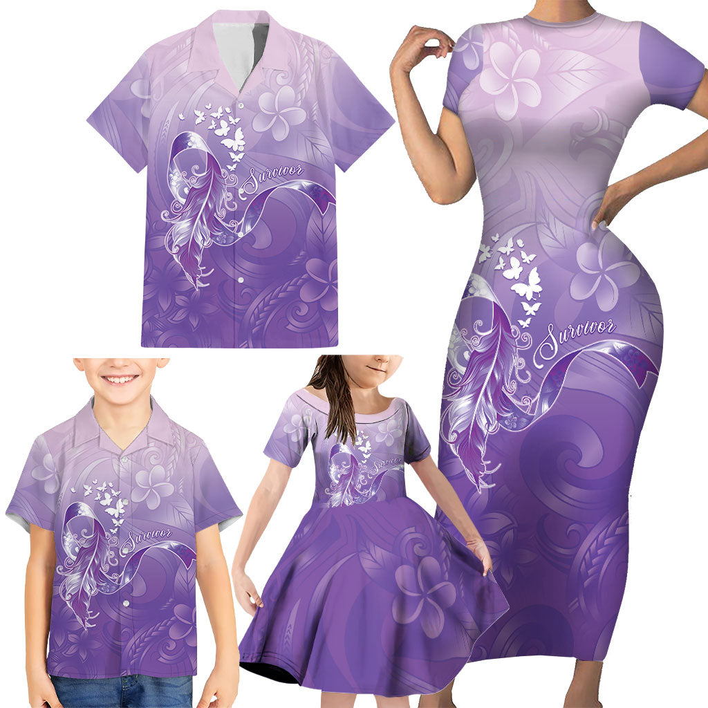 Lupus Awareness Month Family Matching Short Sleeve Bodycon Dress and Hawaiian Shirt Polynesian Style