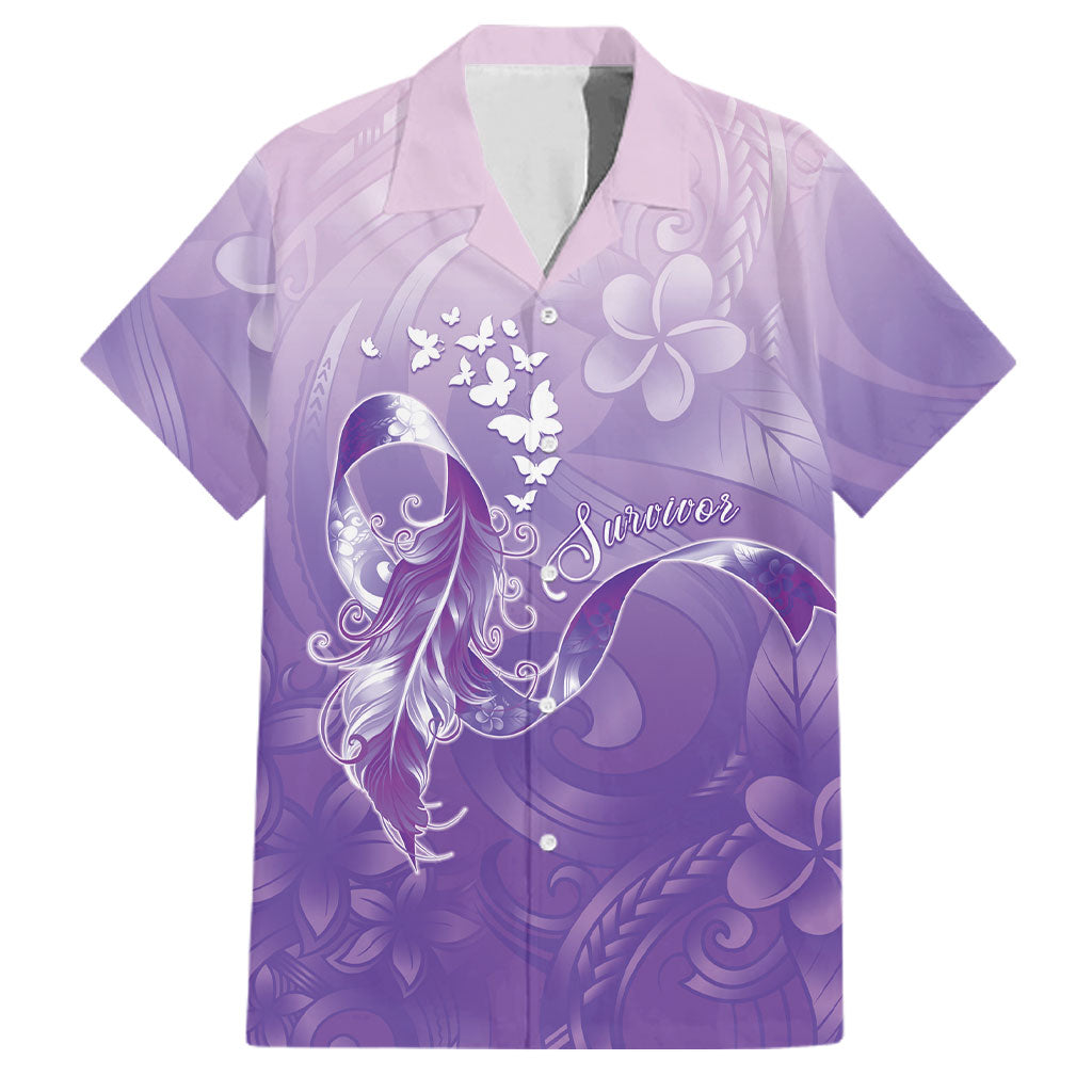 Lupus Awareness Month Family Matching Summer Maxi Dress and Hawaiian Shirt Polynesian Style LT05 Dad's Shirt - Short Sleeve Lilac - Polynesian Pride