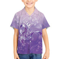 Lupus Awareness Month Family Matching Summer Maxi Dress and Hawaiian Shirt Polynesian Style LT05 Son's Shirt Lilac - Polynesian Pride