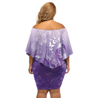 Lupus Awareness Month Off Shoulder Short Dress Polynesian Style LT05 - Polynesian Pride