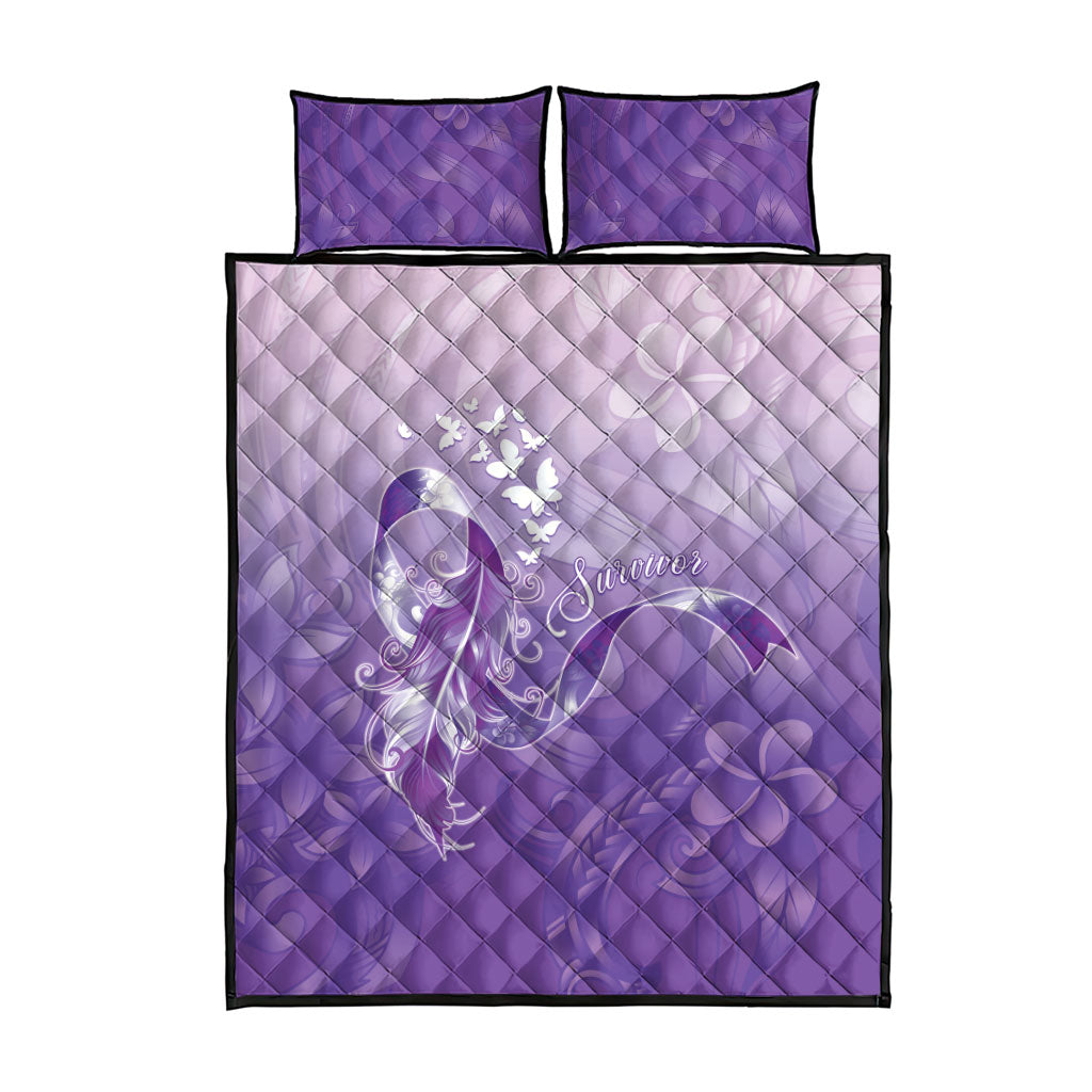 Lupus Awareness Month Quilt Bed Set Polynesian Style