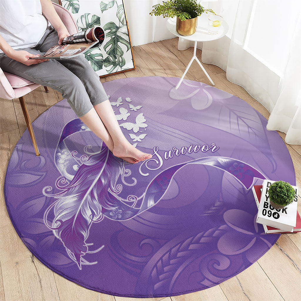 Lupus Awareness Month Round Carpet Polynesian Style