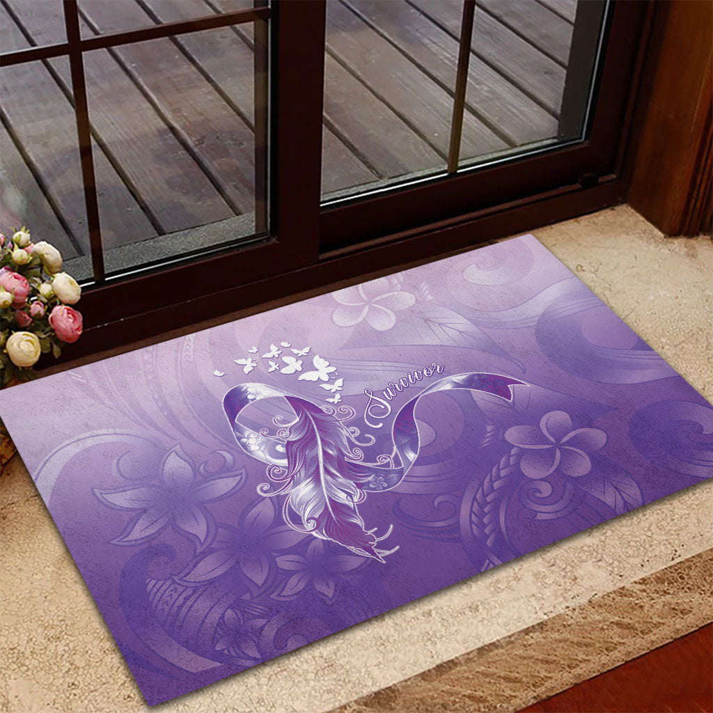 Lupus Awareness Month Rubber Doormat Polynesian Style