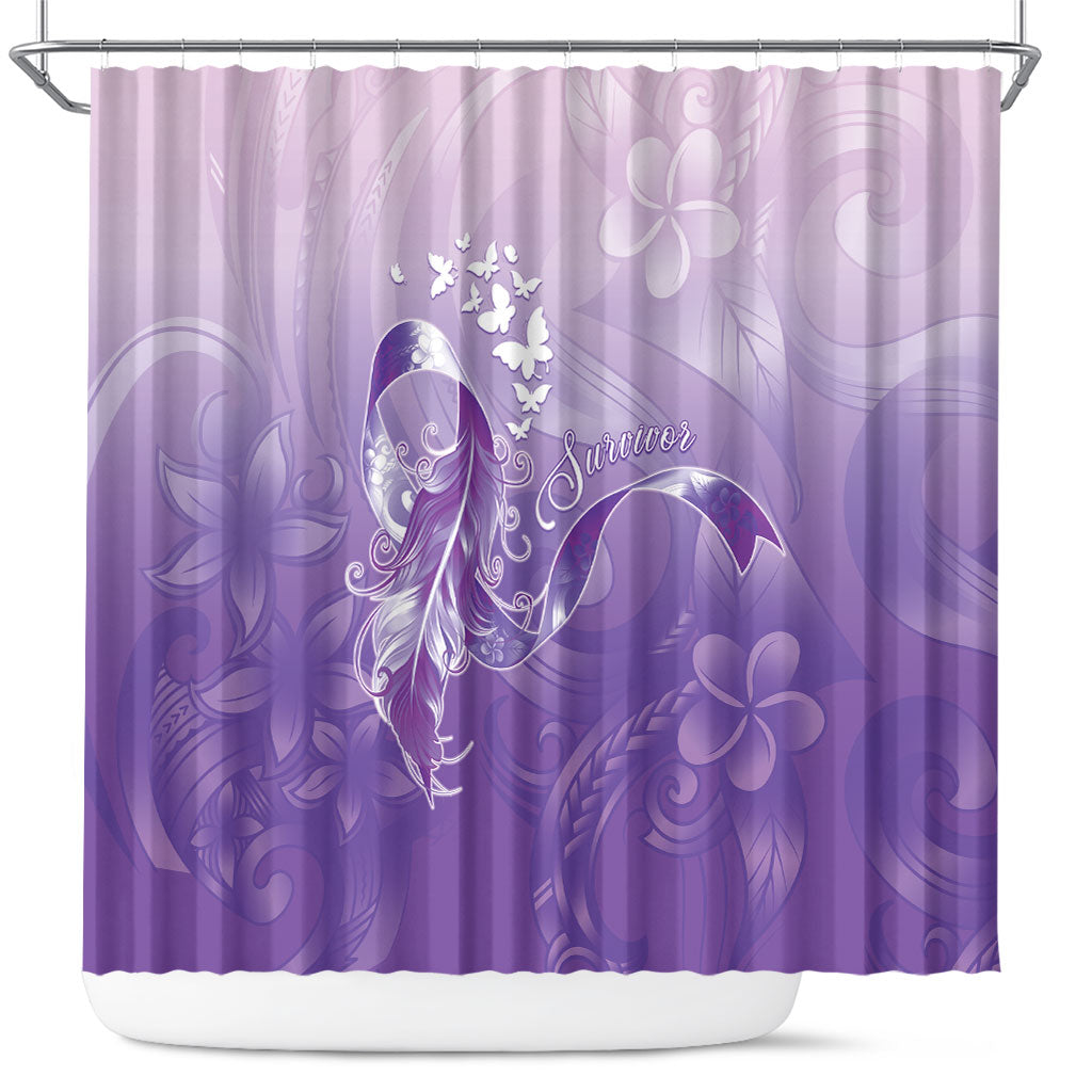 Lupus Awareness Month Shower Curtain Polynesian Style