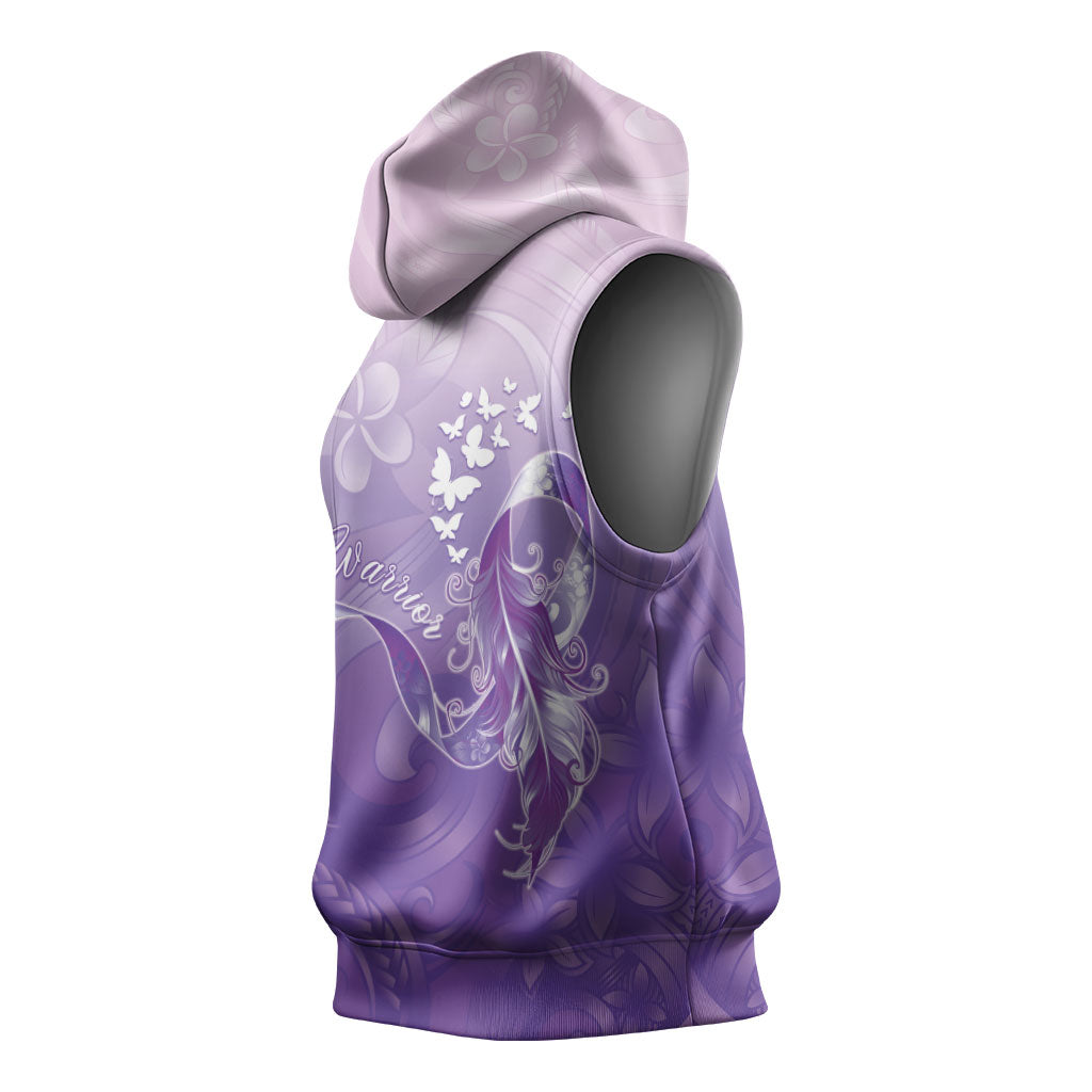 Lupus Awareness Month Sleeveless Hoodie Polynesian Style