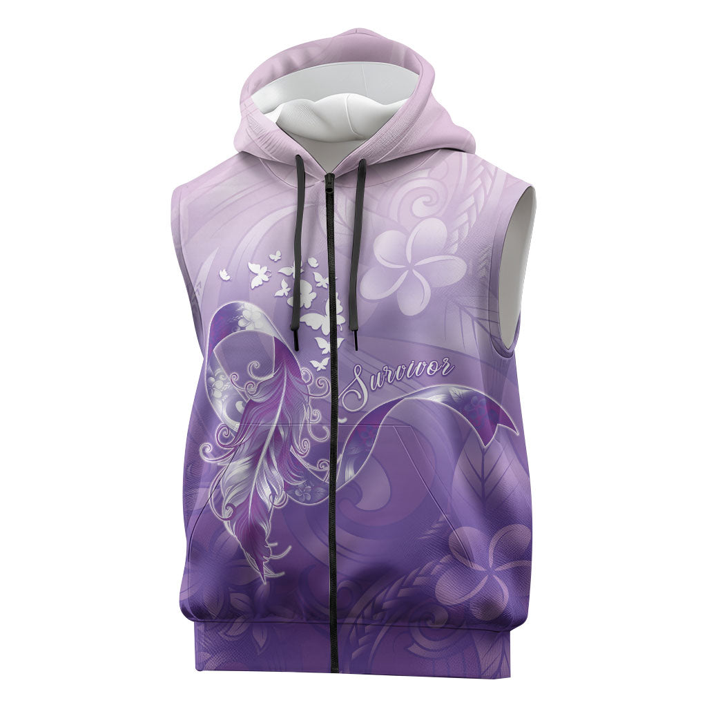 Lupus Awareness Month Sleeveless Zip Hoodie Polynesian Style