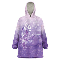 Lupus Awareness Month Wearable Blanket Hoodie Polynesian Style LT05 One Size Lilac - Polynesian Pride