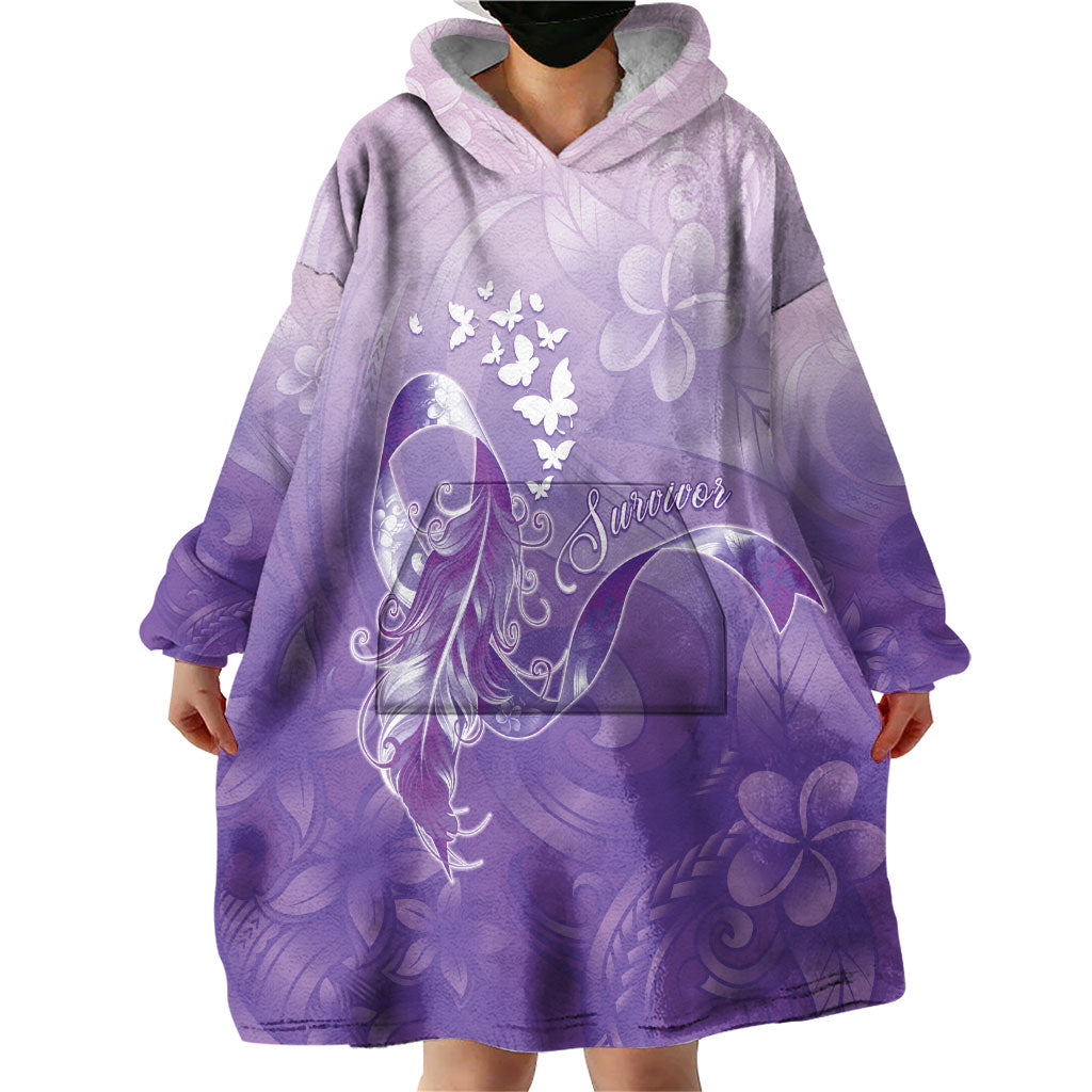 Lupus Awareness Month Wearable Blanket Hoodie Polynesian Style LT05 - Polynesian Pride