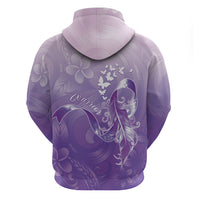 Lupus Awareness Month Zip Hoodie Polynesian Style