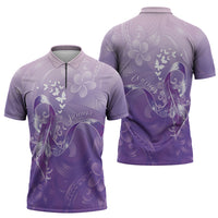 Lupus Awareness Month Zipper Polo Shirt Polynesian Style