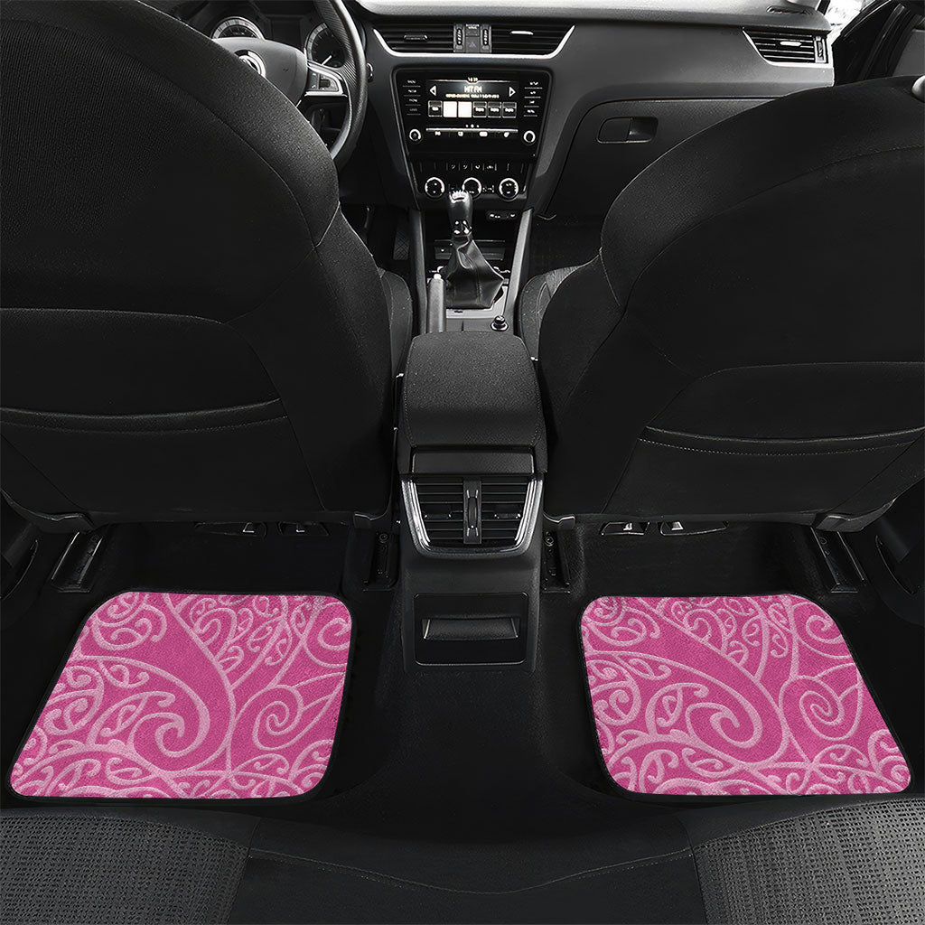 New Zealand Nurse Car Mats Maori Koru Pink Version
