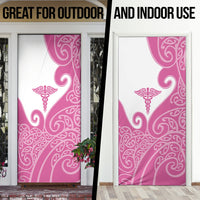New Zealand Nurse Door Cover Maori Koru Pink Version