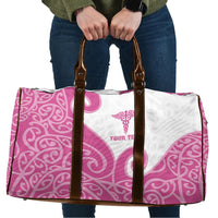 Personalised New Zealand Nurse Travel Bag Maori Koru Pink Version