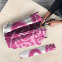 Personalised New Zealand Nurse Umbrella Maori Koru Pink Version