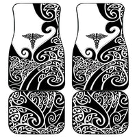 New Zealand Nurse Car Mats Maori Koru Black Version