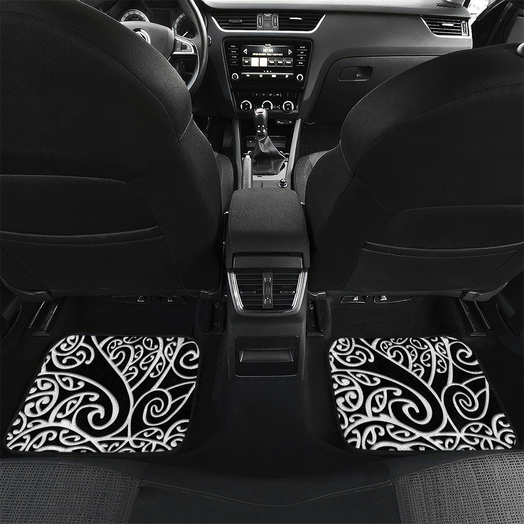 New Zealand Nurse Car Mats Maori Koru Black Version