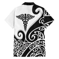 Personalised New Zealand Nurse Hawaiian Shirt Maori Koru Black Version LT05 - Polynesian Pride