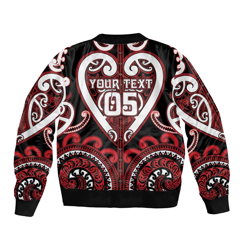 Custom Aotearoa Ngapuhi Bomber Jacket Maori Tribal Pattern