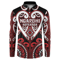 Custom Aotearoa Ngapuhi Button Sweatshirt Maori Tribal Pattern