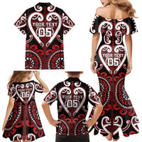 Custom Aotearoa Ngapuhi Family Matching Mermaid Dress and Hawaiian Shirt Maori Tribal Pattern LT05 - Polynesian Pride