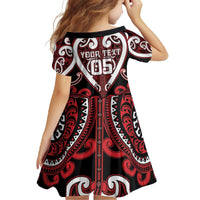 Custom Aotearoa Ngapuhi Family Matching Off The Shoulder Long Sleeve Dress and Hawaiian Shirt Maori Tribal Pattern