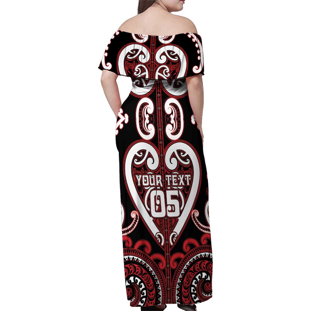 Custom Aotearoa Ngapuhi Family Matching Off Shoulder Maxi Dress and Hawaiian Shirt Maori Tribal Pattern LT05 - Polynesian Pride
