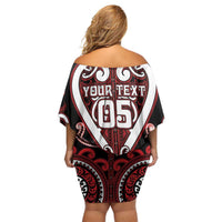 Custom Aotearoa Ngapuhi Family Matching Off Shoulder Short Dress and Hawaiian Shirt Maori Tribal Pattern LT05 - Polynesian Pride