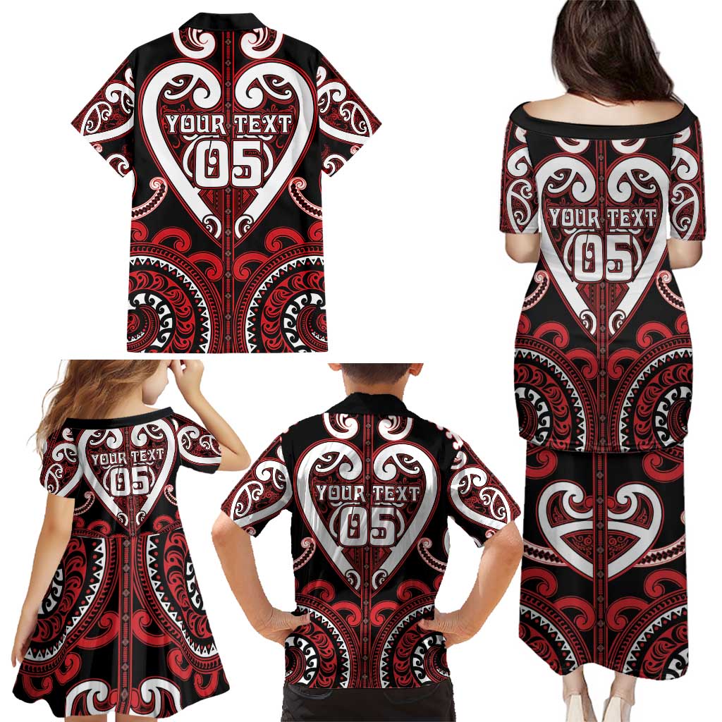 Custom Aotearoa Ngapuhi Family Matching Puletasi and Hawaiian Shirt Maori Tribal Pattern