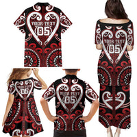 Custom Aotearoa Ngapuhi Family Matching Puletasi and Hawaiian Shirt Maori Tribal Pattern