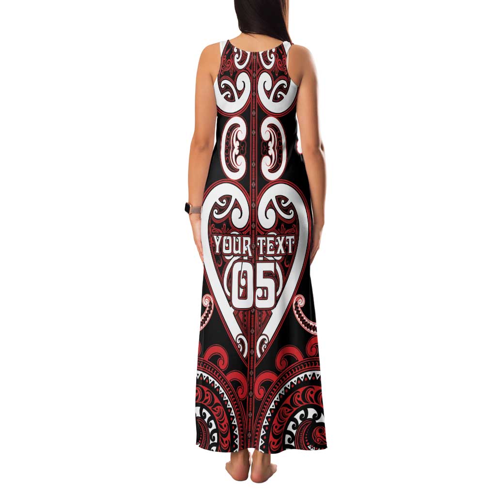 Custom Aotearoa Ngapuhi Family Matching Tank Maxi Dress and Hawaiian Shirt Maori Tribal Pattern