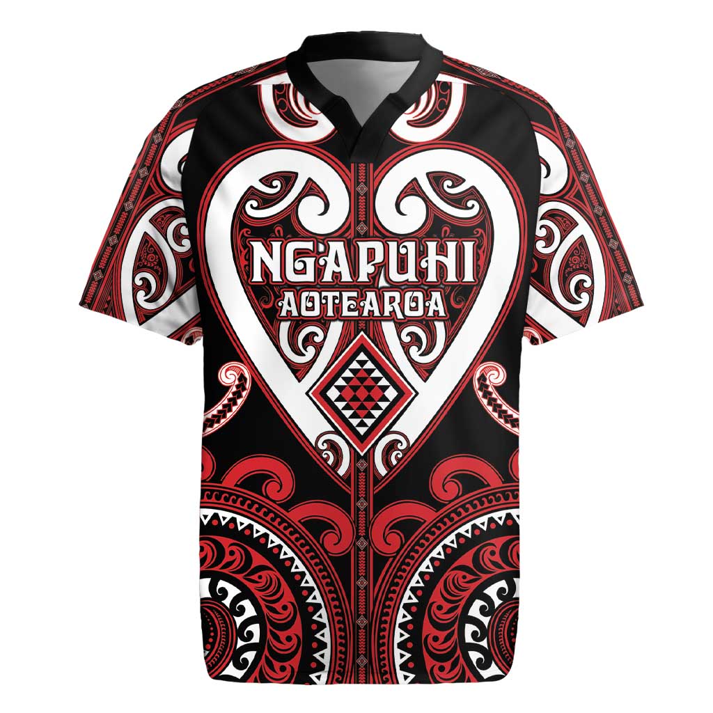 Custom Aotearoa Ngapuhi Rugby Jersey Maori Tribal Pattern