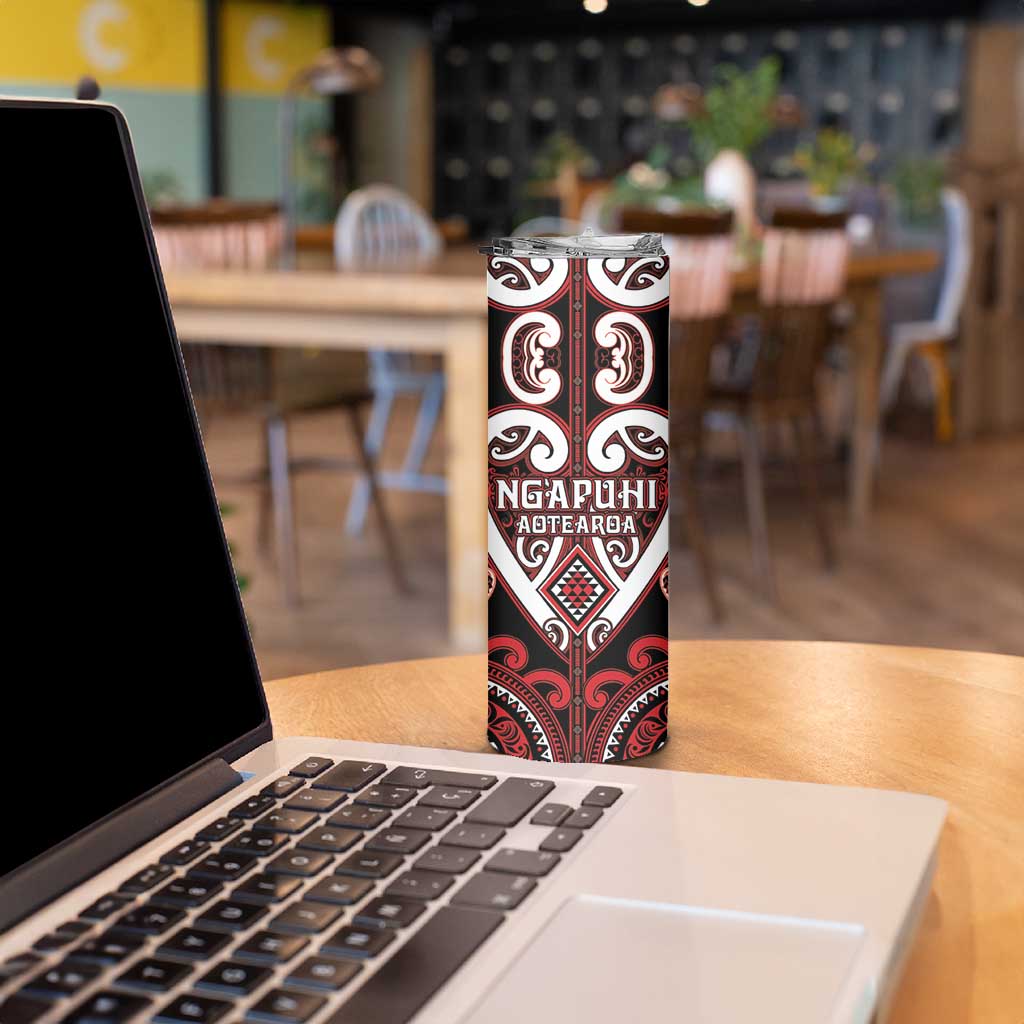 Custom Aotearoa Ngapuhi Skinny Tumbler Maori Tribal Pattern