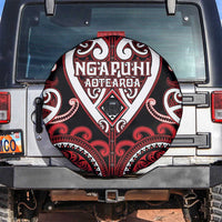 Aotearoa Ngapuhi Spare Tire Cover Maori Tribal Pattern LT05 Red - Polynesian Pride