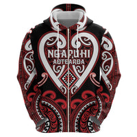 Custom Aotearoa Ngapuhi Zip Hoodie Maori Tribal Pattern LT05 - Polynesian Pride
